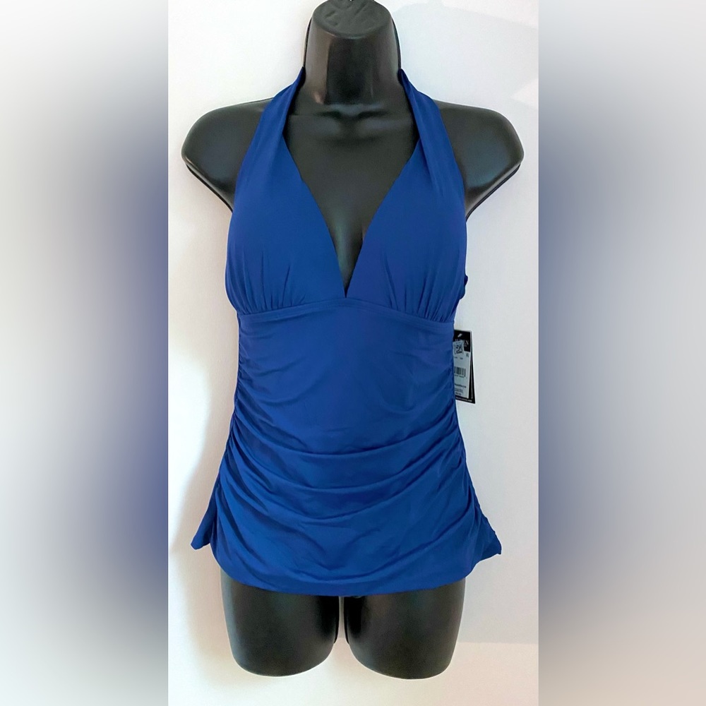 NWT Ralph Lauren Slimming Fit Swim Top, Size 10